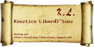 Kosztics Liberátusz névjegykártya
